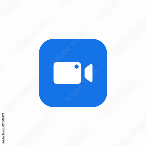 videocall feature icon sign vector