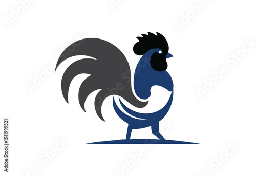 Hen icon logo design, farm animal symbol, poultry vector art, rustic style, natural food logo, agricultural SVG file design