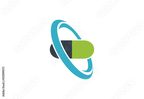 Medical capsule icon logo design, healthcare symbol, pharmaceutical vector art, medicine illustration, health and wellness SVG file, clean style