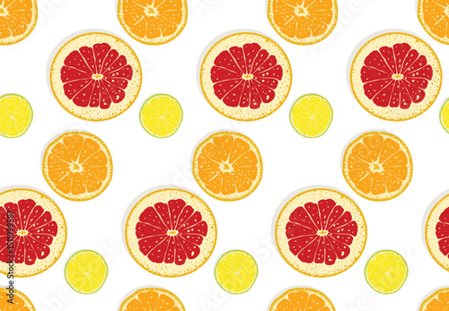 seamless pattern with citrus fruits