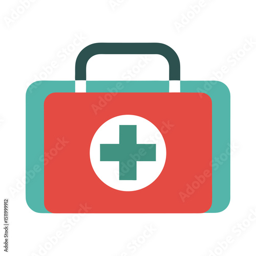 First aid kit medical vector on white background