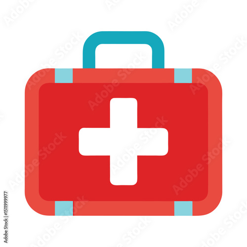Medical first aid kit vector on white background