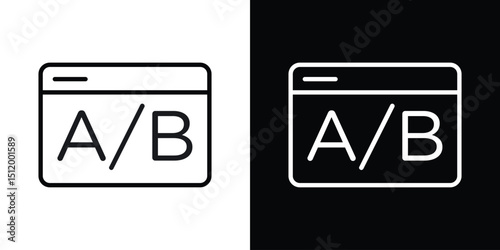 A B test icon. Simple element illustration. outline and flat symbol design