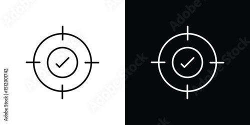 Accuracy icon. Simple element illustration. outline and flat symbol design