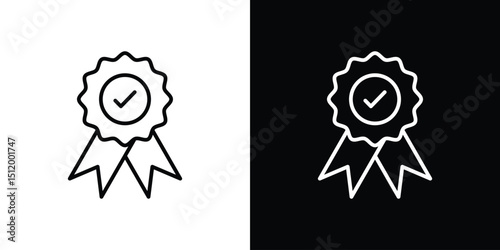 Accreditation icon. Simple element illustration. outline and flat symbol design