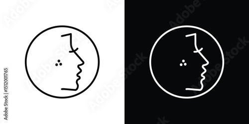 Acne icon. Simple element illustration. outline and flat symbol design