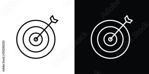 Aim icon. Simple element illustration. outline and flat symbol design