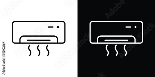 Air conditioner icon. Simple element illustration. outline and flat symbol design