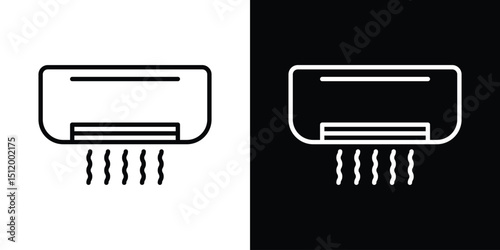 Air conditioner icon. Simple element illustration. outline and flat symbol design