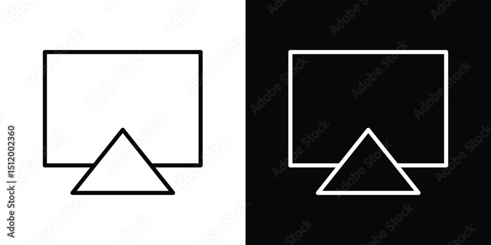 Airplay icon. Simple element illustration. outline and flat symbol design
