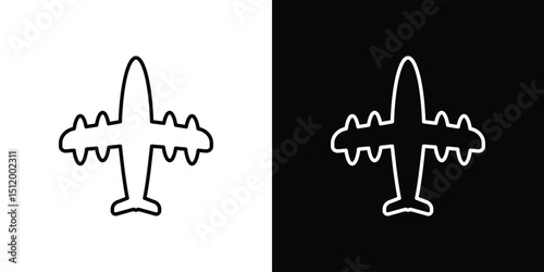 Airplane icon. Simple element illustration. outline and flat symbol design