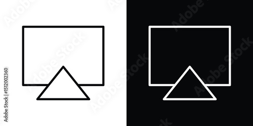 Airplay icon. Simple element illustration. outline and flat symbol design
