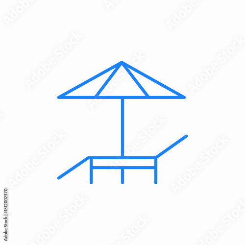 beach umbrella icon sign vector