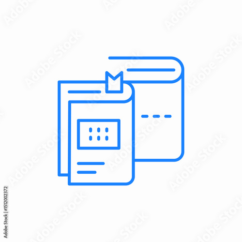 book bookmark icon sign vector