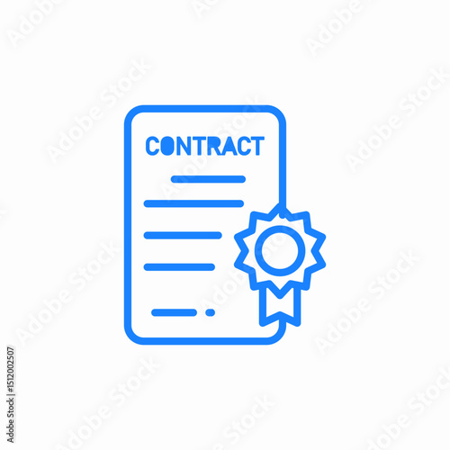 business contract icon sign vector