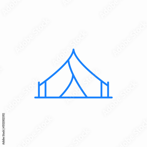 camping tent icon sign vector