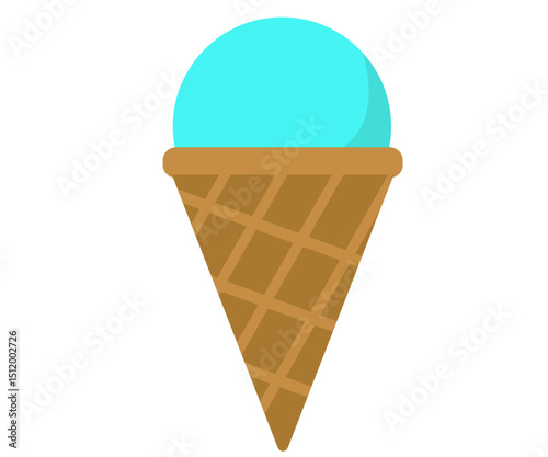ミントソフトクリーム。ソーダ味。ベクターイラスト