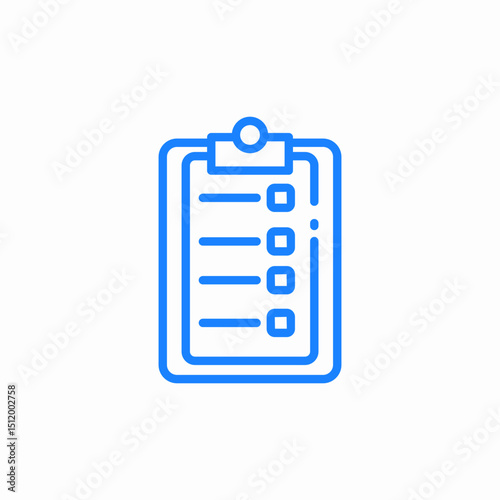clipboard list icon sign vector