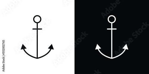 Anchor icon. Simple element illustration. outline and flat symbol design