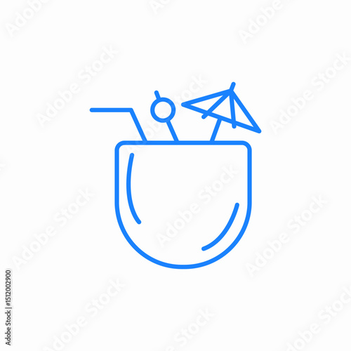 cocktail glass icon sign vector