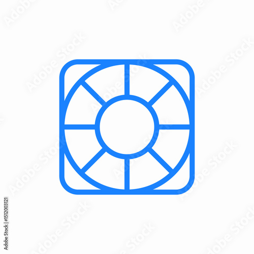 cooling fan icon sign vector