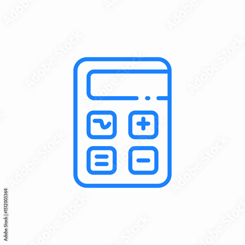 digital calculator icon sign vector