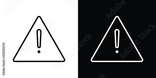 attention sign icon. Simple element illustration. outline and flat symbol design