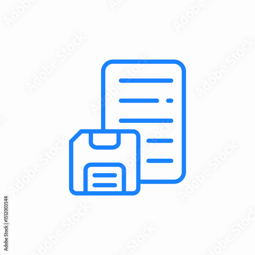 document save icon sign vector