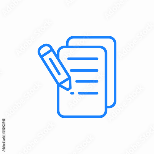 edit document icon sign vector