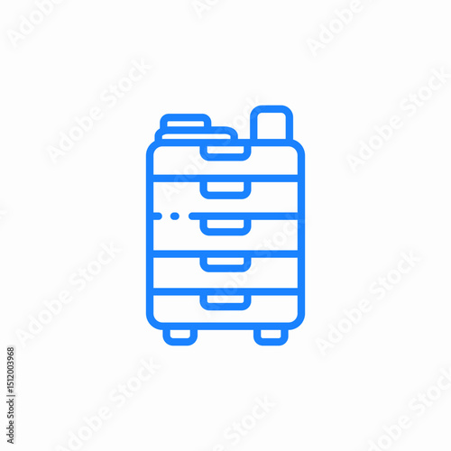 filing cabinet icon sign vector