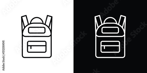 Backpack icon. Simple element illustration. outline and flat symbol design