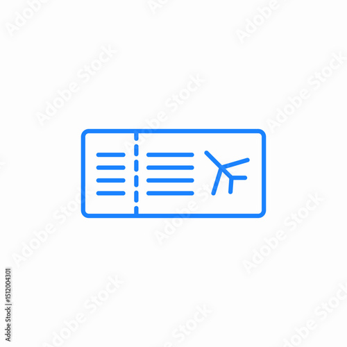 flight tickets icon sign vector