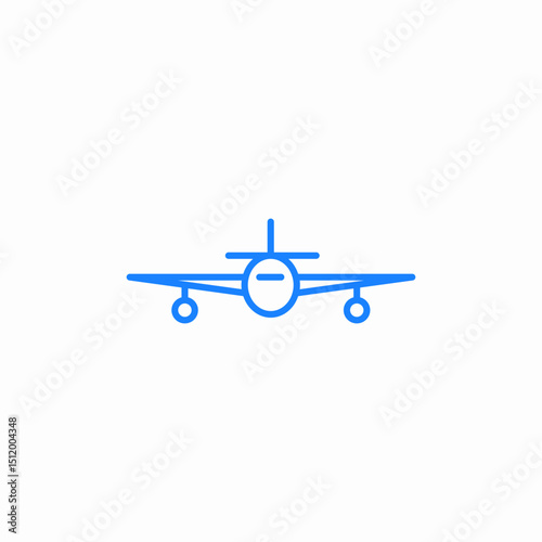 flying airplane icon sign vector
