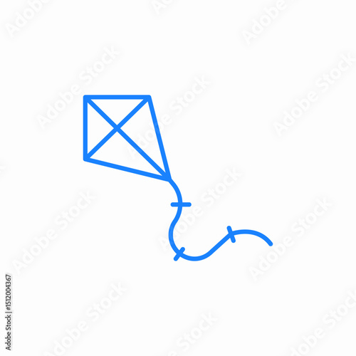 flying kite icon sign vector