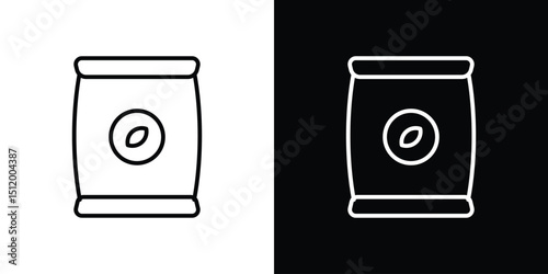 Bag seedling icon. Simple element illustration. outline and flat symbol design