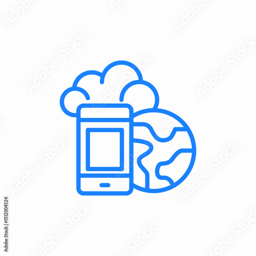 global connection icon sign vector