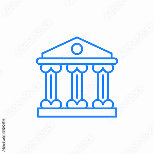 government building icon sign vector