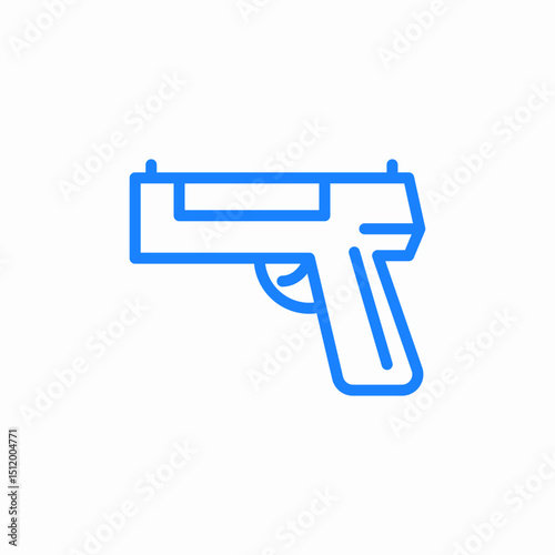 hand gun icon sign vector