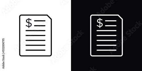 Bank statement icon. Simple element illustration. outline and flat symbol design
