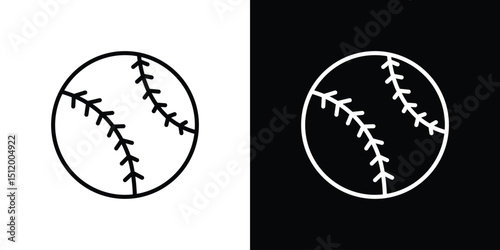 Baseball icon. Simple element illustration. outline and flat symbol design