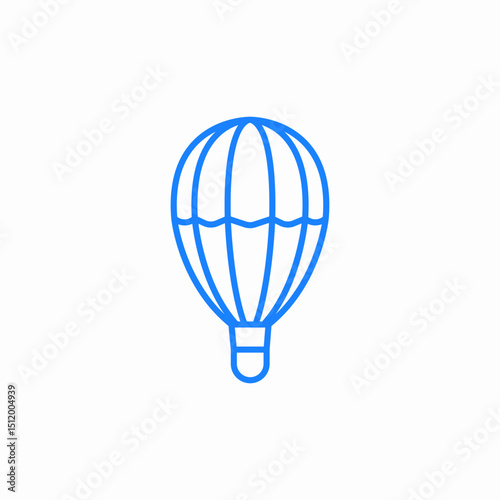 hot air balloon icon sign vector
