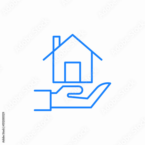 house hand icon sign vector