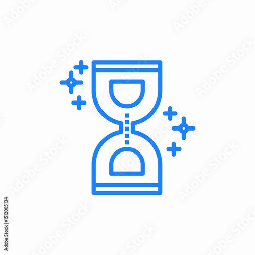 hourglass sparkles icon sign vector