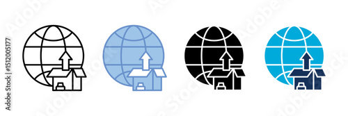 Export  Icon Set Multiple Style Collection