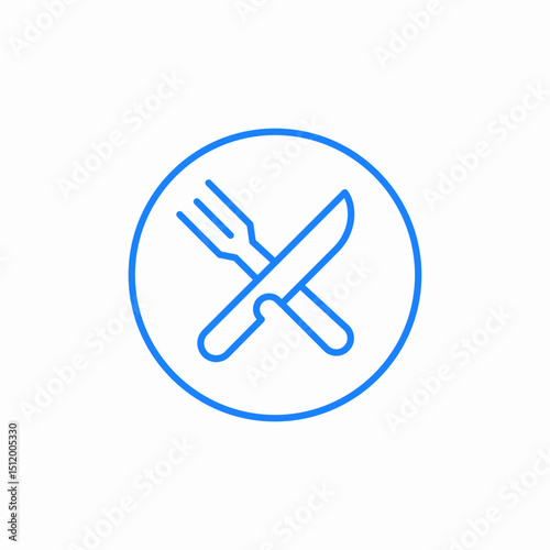 knife fork icon sign vector
