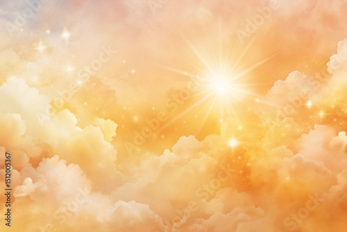 Subtle cloud-like watercolor texture, light radial flow from center