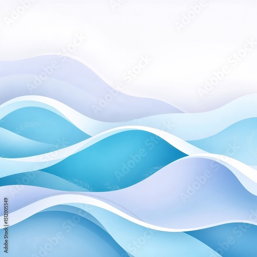 Glossy icy-style podium with transparent crystal shapes and a cold pastel tone background