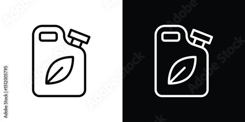 Biofuel canister icon. Simple element illustration. outline and flat symbol design