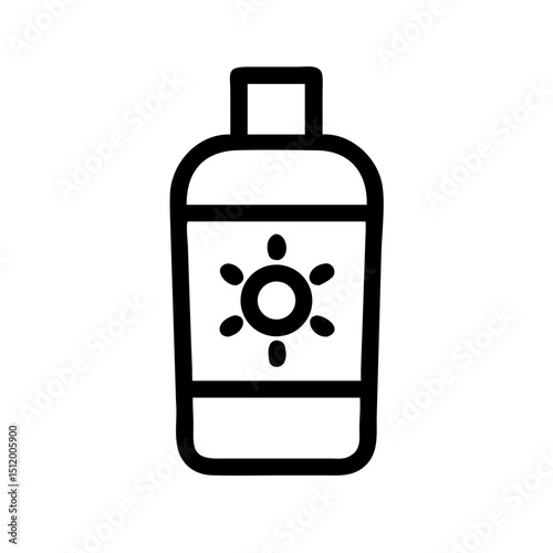 Sunscreen bottle icon, for summer protection, app design