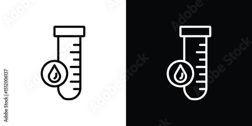 Blood test icon. Simple element illustration. outline and flat symbol design